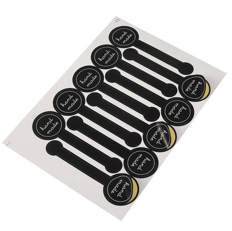 SYBL 20 Sheets(200 Pcs) Food Retail Package Seal Self Adhesive Paper Sticker Labels Sealing Stickers Tamper Evident Decorative Labels for Handmade Baking Craft Arts and More - Image 2
